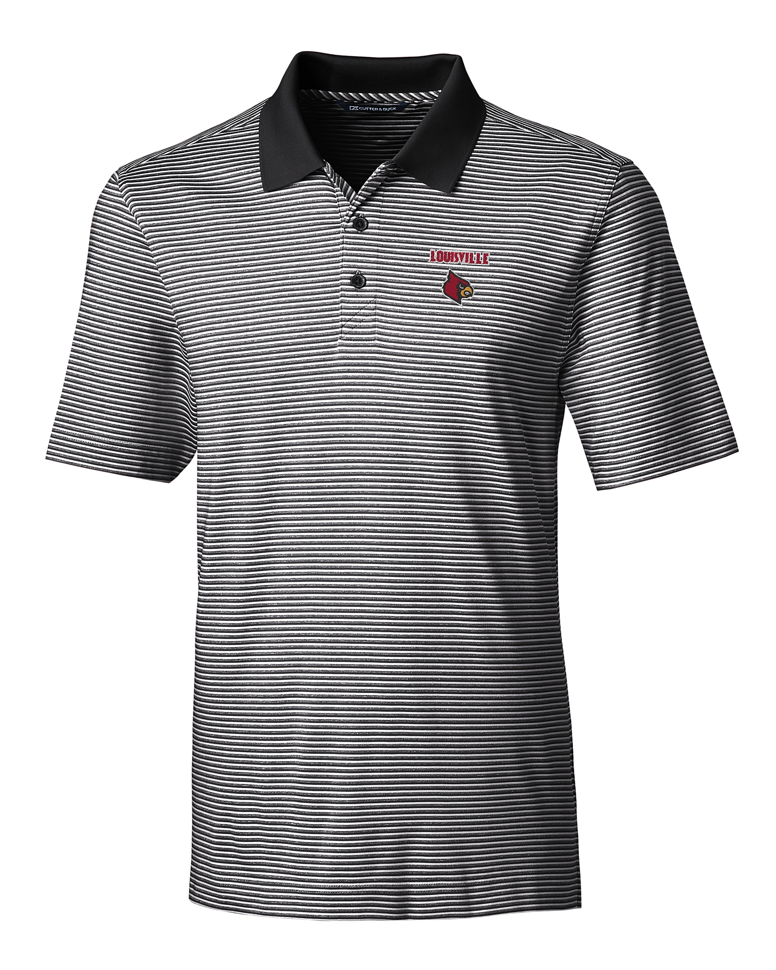 NCAA Louisville Cardinals Men's Classic-Fit Striped Polo Shirt