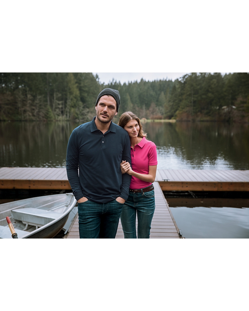 ★★EiDER★★ ESSENTIAL Essential Carbiko Long Sleeve Polo S 11063-Black-1-
