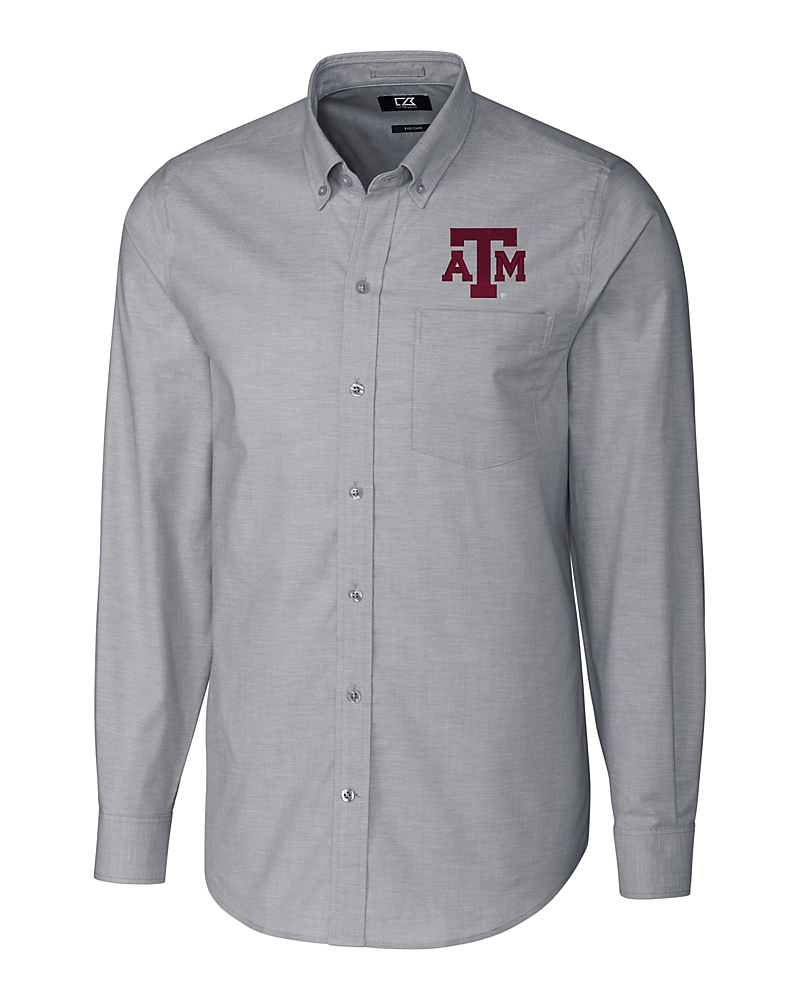 texas a&m dress shirt Men's Antigua Maroon/Gray Texas A&M Aggies Tending 2 Button-Down Long  Sleeve Shirt
