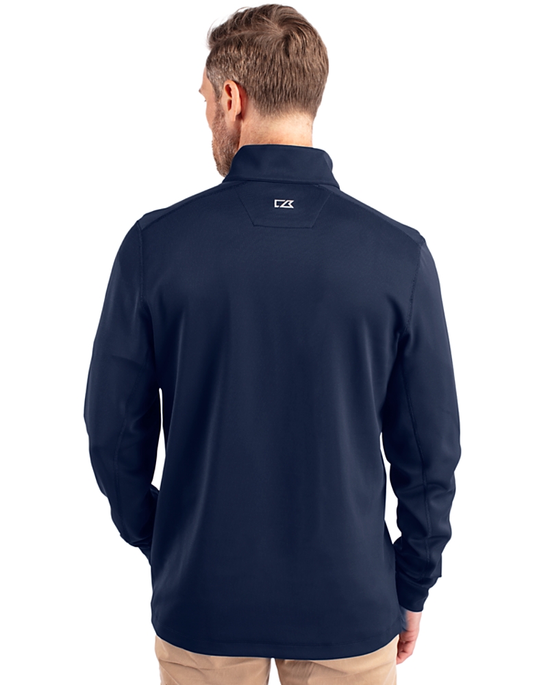 Navy Midshipmen Cutter & Buck Traverse Stretch Eco Quarter Zip