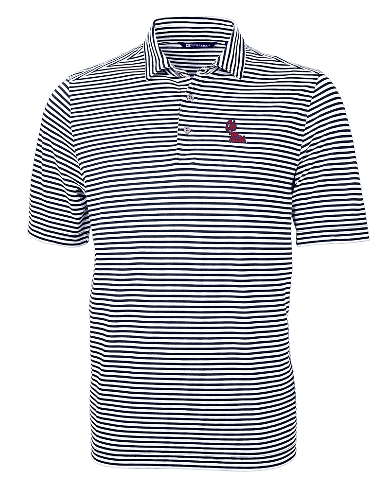 Ole Miss Rebels Cutter & Buck Virtue Eco Pique Stripe