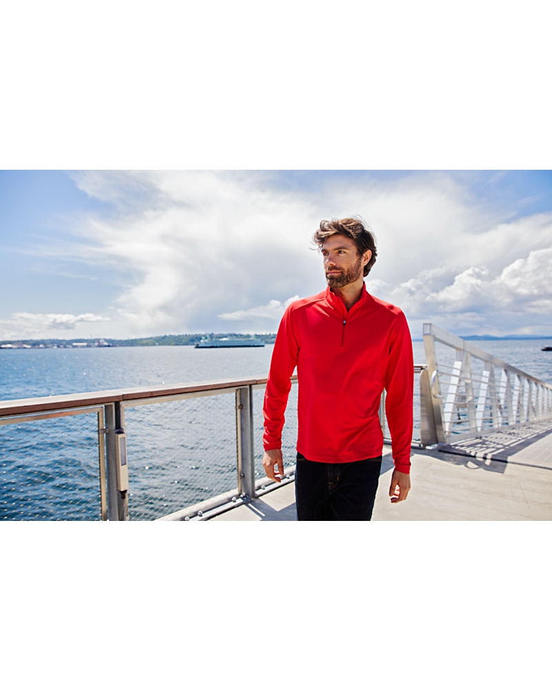Virtue Eco Pique Recycled Men's Quarter Zip