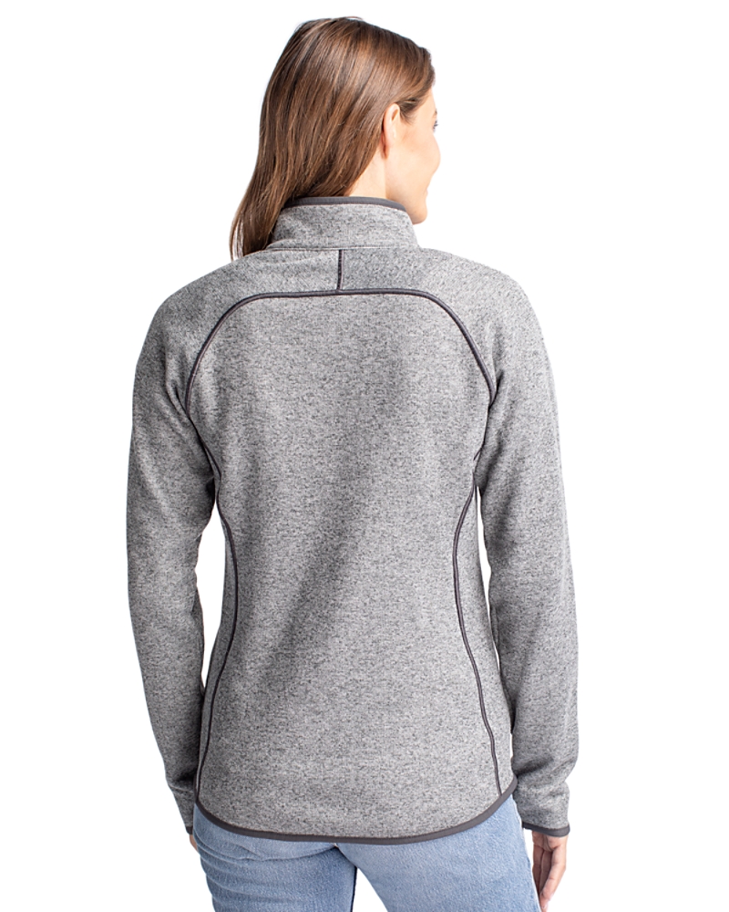 Cutter & Buck Mainsail Sweater-Knit Womens Full Zip Jacket