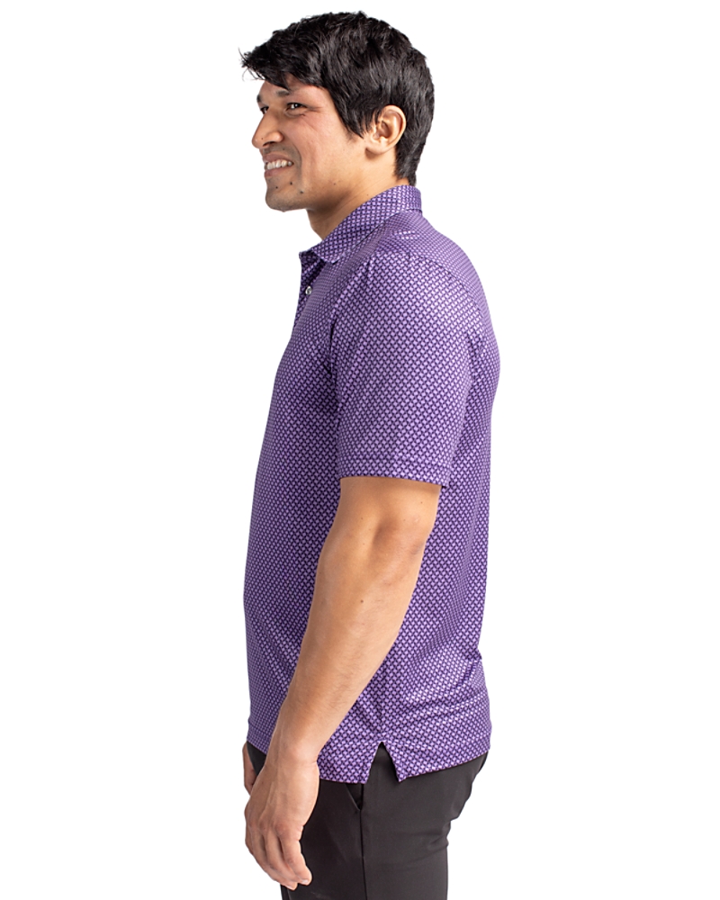 Cutter u0026 Buck Pike Banner Print Stretch Mens Polo - Cutter u0026 Buck