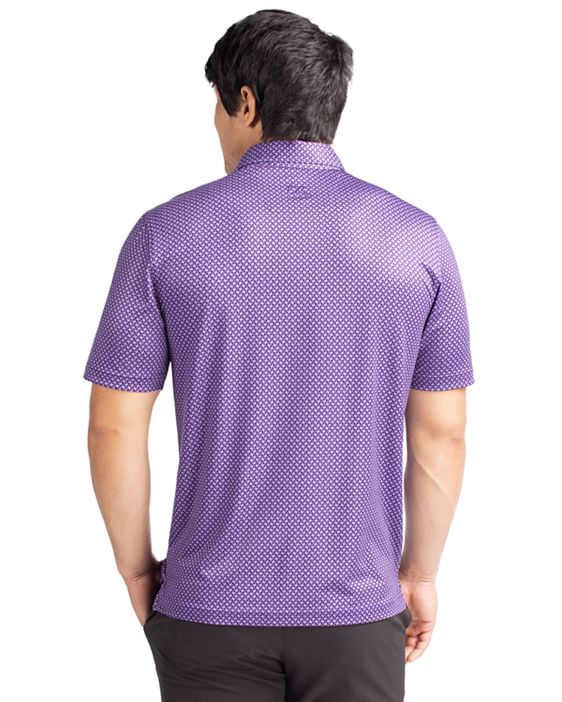 Cutter u0026 Buck Pike Banner Print Stretch Mens Polo - Cutter u0026 Buck