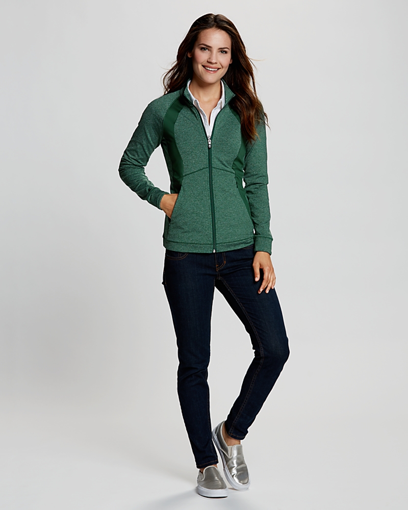 Cutter & Buck Womens Shoreline Colorblock Full-Zip - Cutter