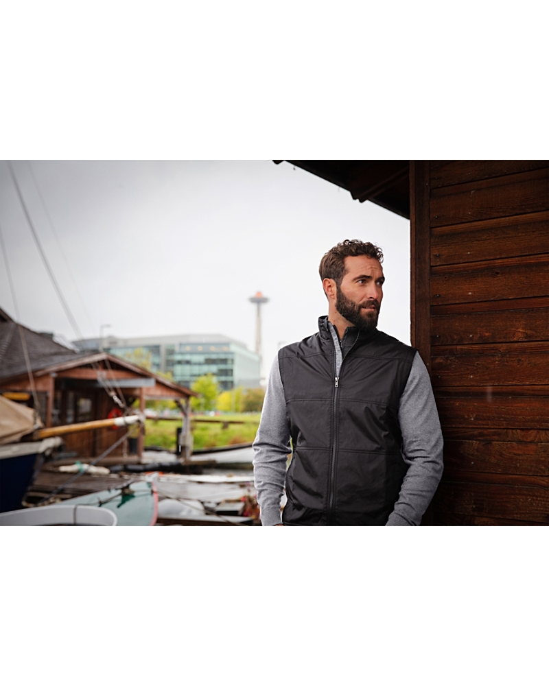 Cutter & Buck Stealth Hybrid Quilted Mens Full Zip