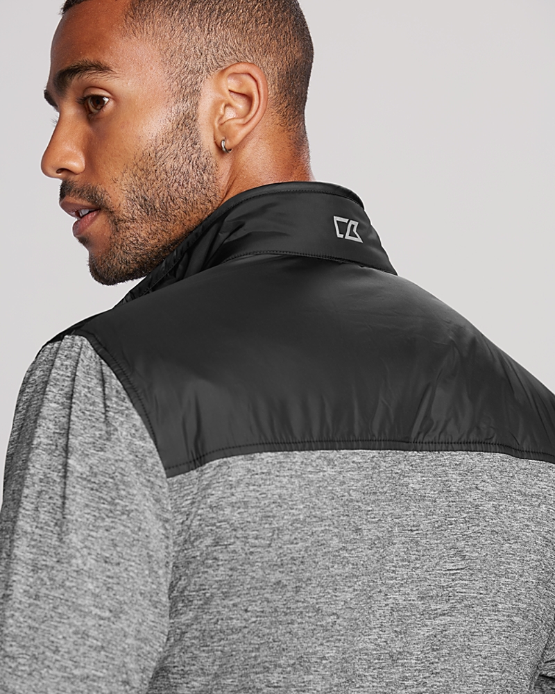 Cutter & Buck Stealth Hybrid Quilted Mens Full Zip
