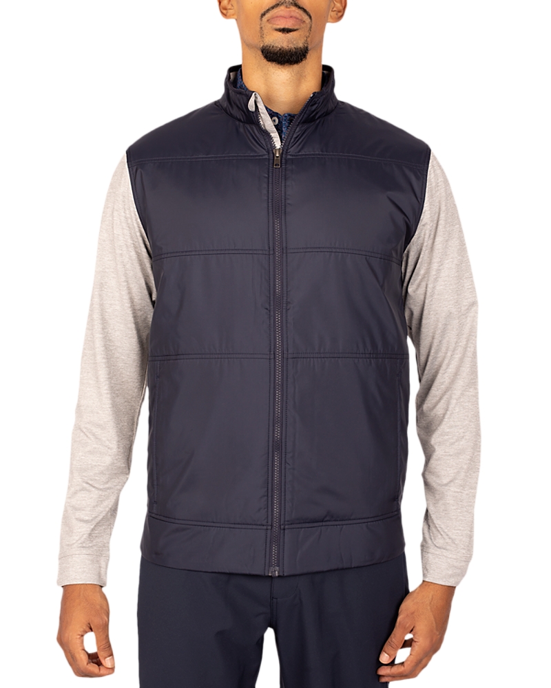【COSYHARU】Wellon Long Padded Field Jacket Cutter & Buck Stealth Hybrid Quilted Mens Full Zip