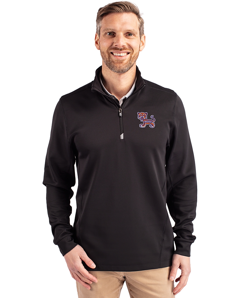Clemson Ring Crest 1/4 Zip Rain Pullover in Navy