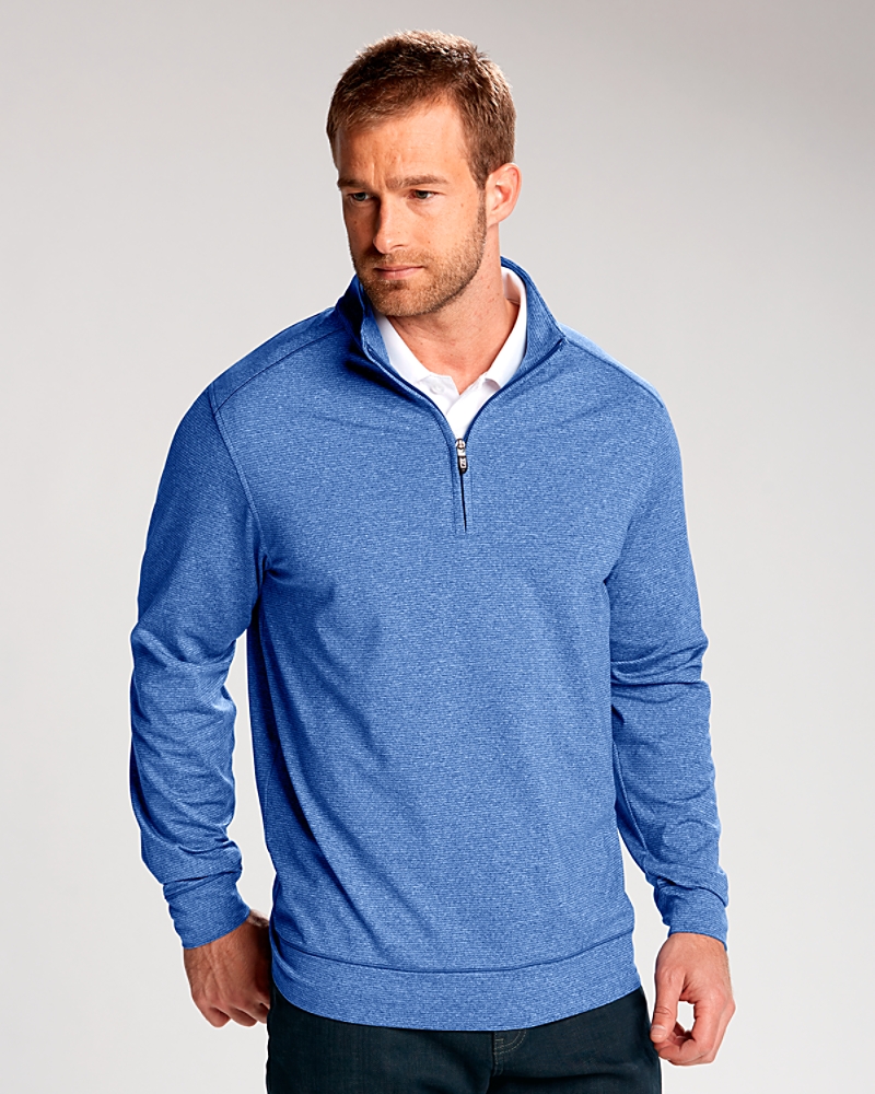 ゼニス新作モデル Zip Quarter Heathered Shoreline Buck & Cutter Mens and Big メンズウェア