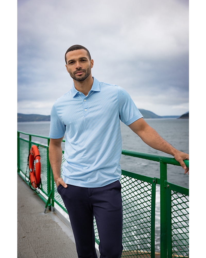 Cutter & Buck Forge Eco Double Stripe Stretch Recycled Mens