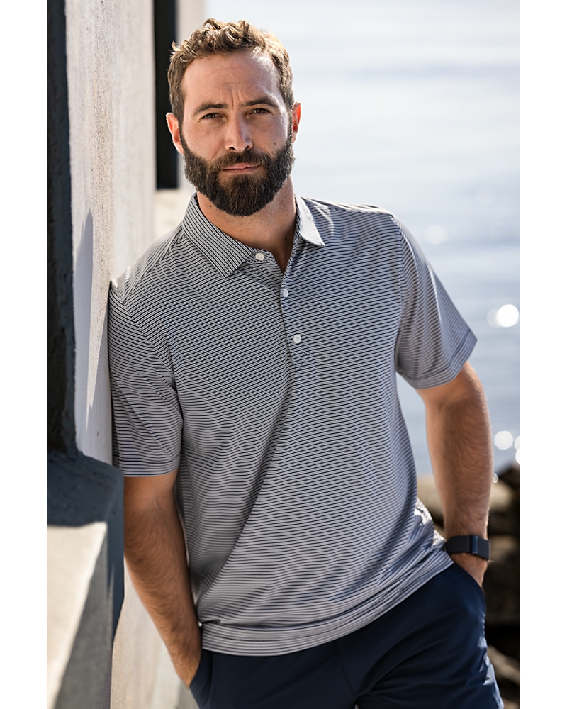 Cutter & Buck Forge Eco Double Stripe Stretch Recycled Mens