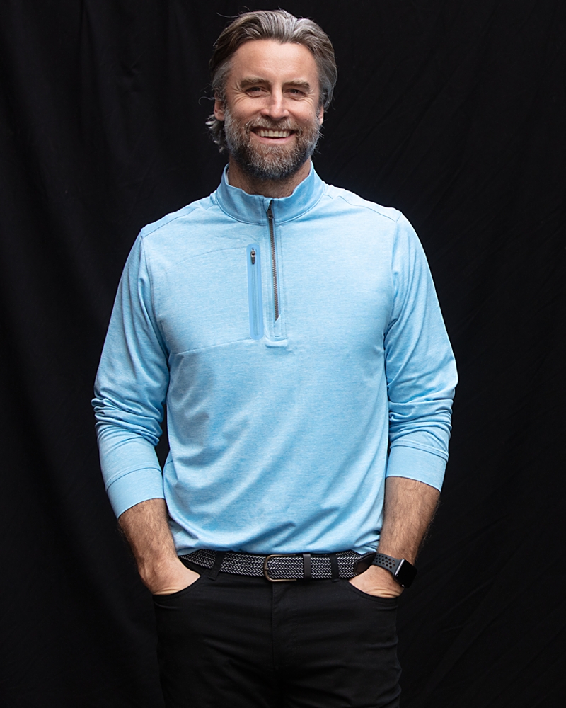 Cutter & Buck Stealth Heathered Quarter Zip Mens Pullover