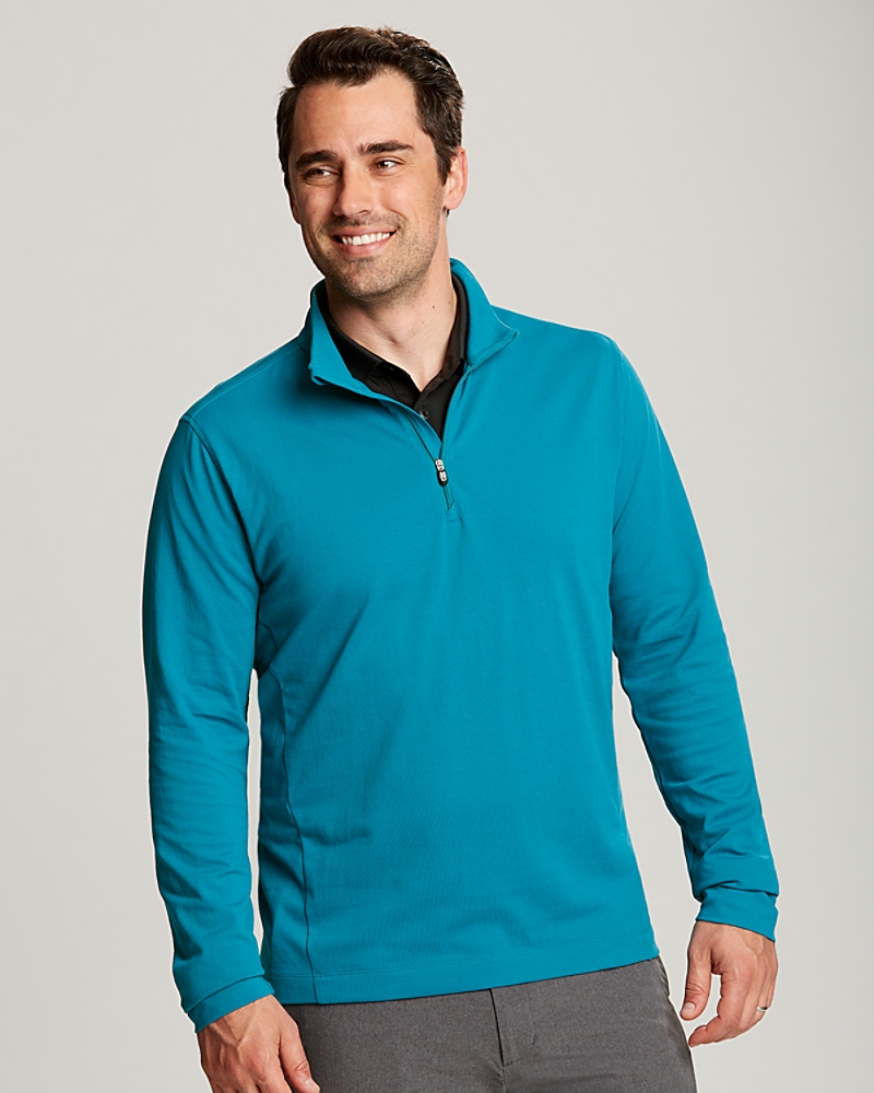 Cutter & Buck Advantage Mens Zip Mock - Cutter & Buck