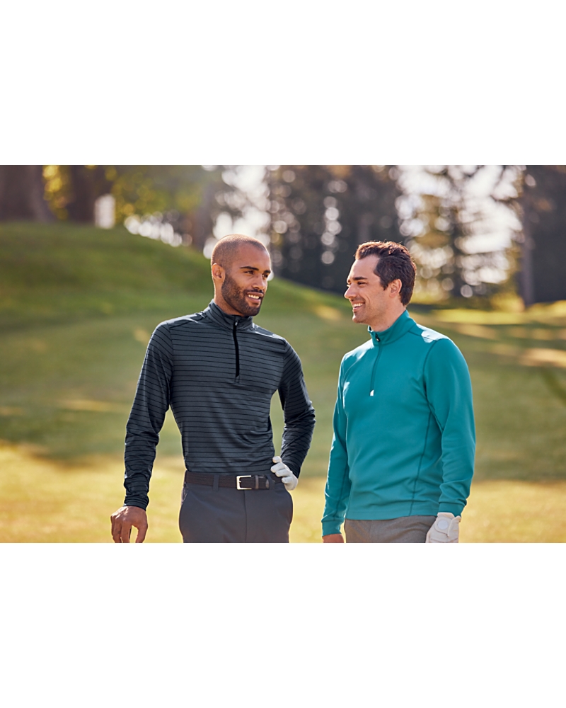 新品　BRIEFING MEN'S MINI LOGO HIGHNECK XL Cutter & Buck Holman Stripe Half Zip - Cutter & Buck