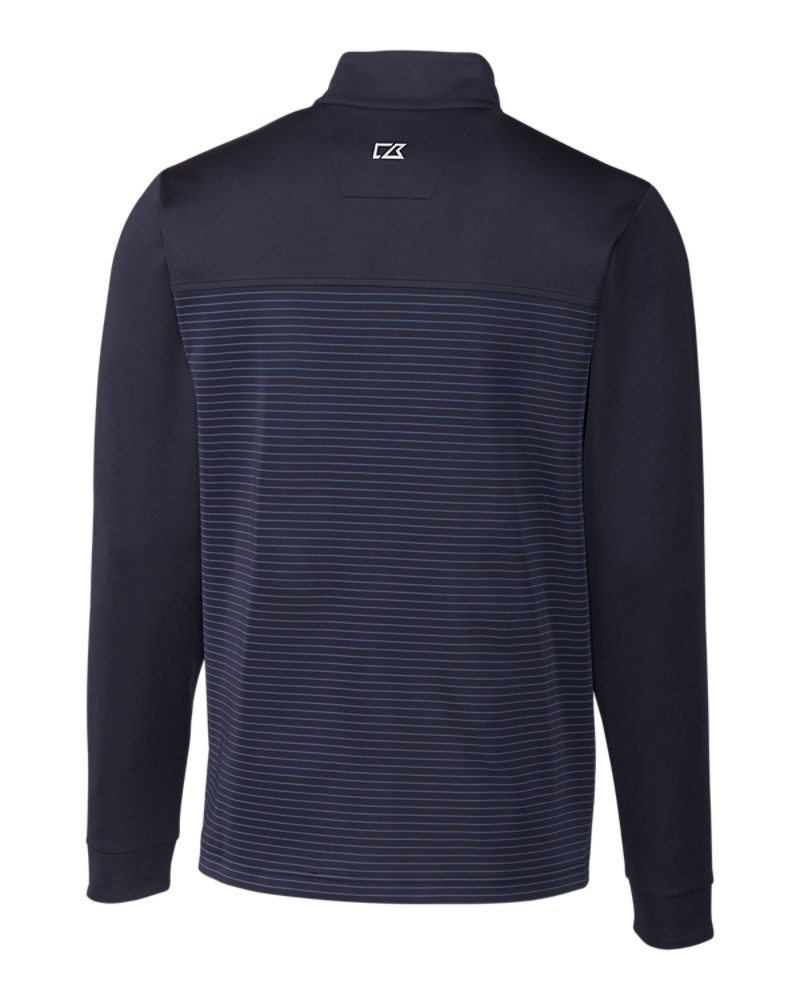 Cutter & Buck Traverse Stretch Eco Stripe Quarter Zip Mens