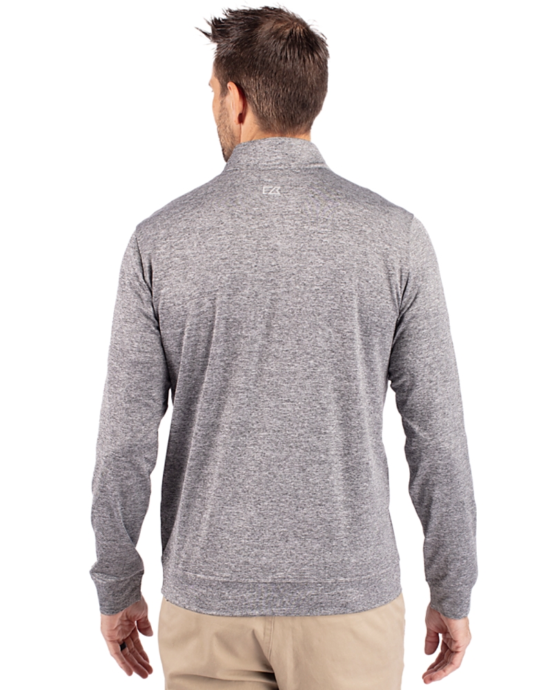 Detroit Lions Cutter & Buck Stealth Heathered Quarter Zip
