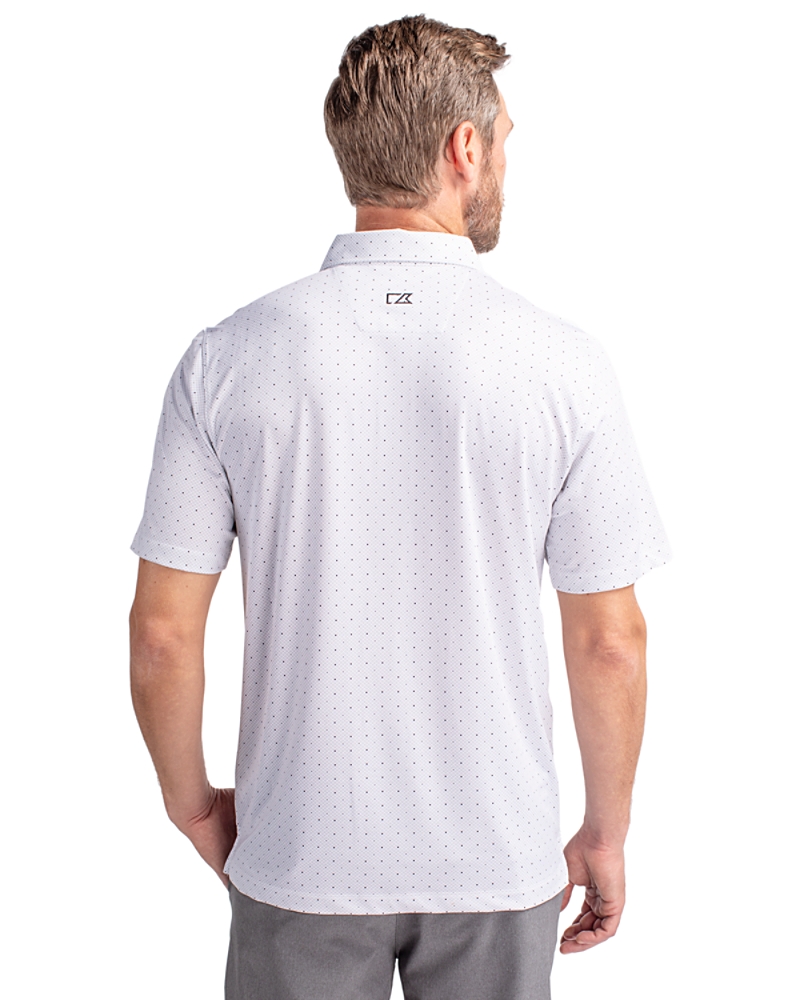Cutter & Buck Pike Double Dot Print Stretch Mens Polo