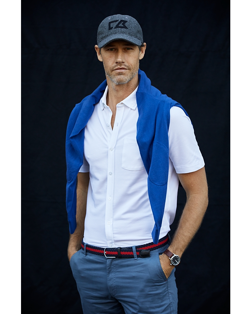 【MODERNIF】Brit Short Sleeve Collar Knit Burberry Brit Nova Check Men's Small Button-Down Long Sleeve