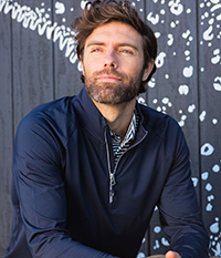 layered pullover navy