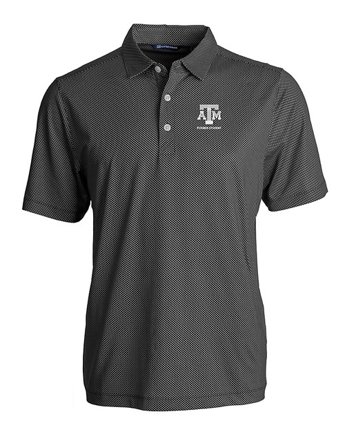 Texas A&M Aggies Alumni Cutter & Buck Pike Eco Symmetry Print Stretch Recycled Mens Big & Tall Polo