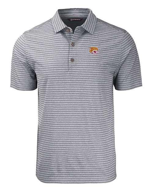 Bethune-Cookman Wildcats Cutter & Buck Forge Eco Heather Stripe Stretch Recycled Mens Big & Tall Polo