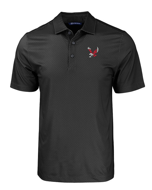 Eastern Washington Eagles Cutter & Buck Pike Eco Tonal Geo Print Stretch Recycled Mens Big & Tall Polo