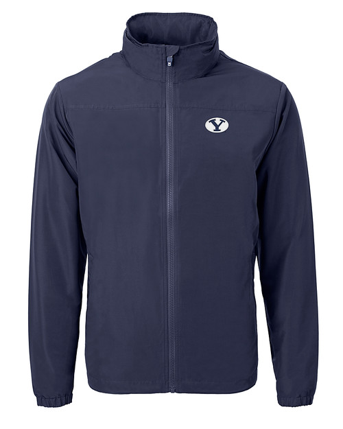 Brigham Young Cougars Cutter & Buck Charter Eco Knit Recycled Big & Tall Full-Zip Jacket