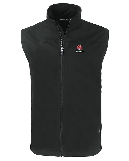 Bradley Braves Cutter & Buck Charter Eco Full-Zip Mens Big & Tall Vest