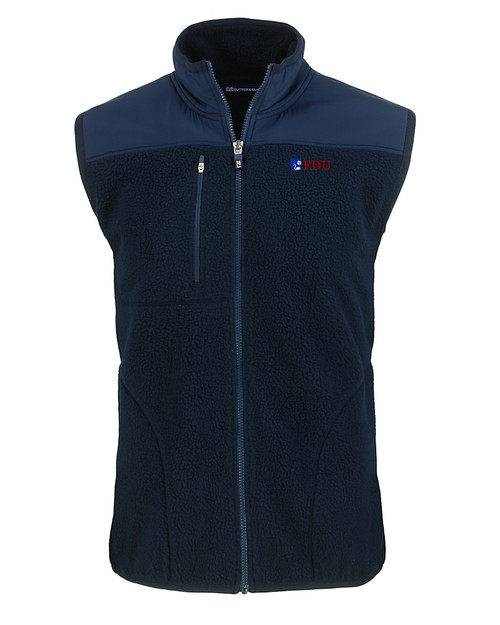 Fairleigh Dickinson Knights Cutter & Buck Cascade Eco Sherpa Mens Big and Tall Fleece Vest
