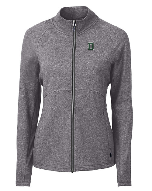 Dartmouth Big Green Cutter & Buck Adapt Eco Knit Heather Recycled Womens Full Zip
