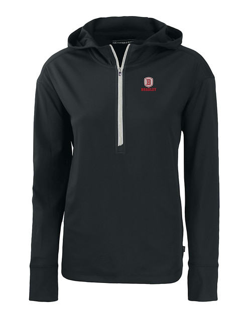 Bradley Braves Cutter & Buck Daybreak Eco Recycled Womens Half Zip Hoodie