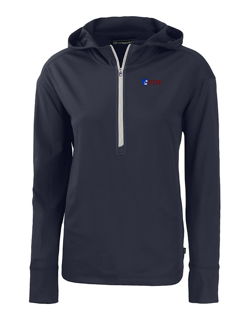 Fairleigh Dickinson Knights Cutter & Buck Daybreak Eco Recycled Womens Half Zip Hoodie