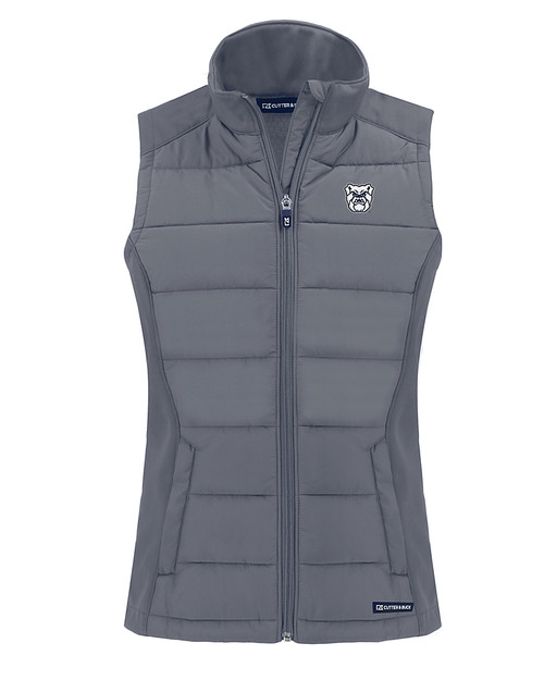 Butler Bulldogs Cutter & Buck Evoke Hybrid Softshell Recycled Womens Full Zip Vest