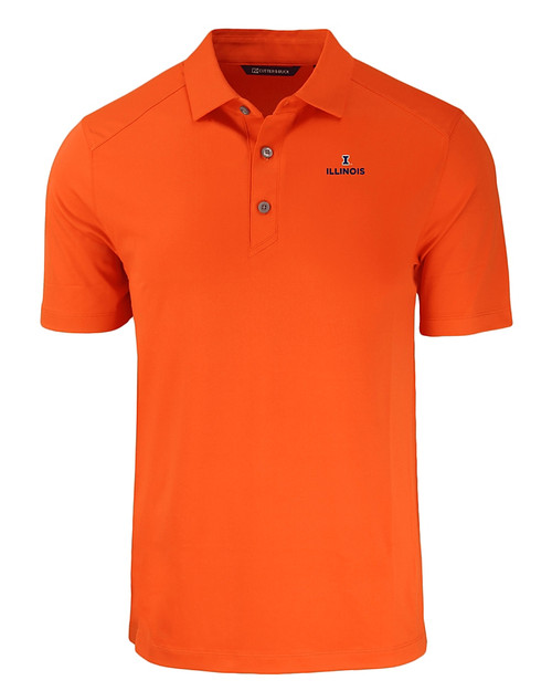 Illinois Fighting Illini Cutter & Buck Forge Eco Stretch Recycled Mens Polo