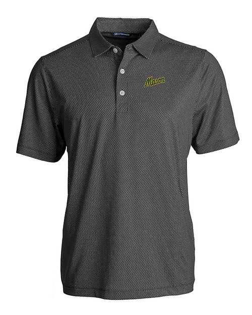 George Mason Patriots College Vault Cutter & Buck Pike Eco Symmetry Print Stretch Recycled Mens Polo