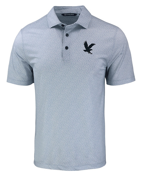 Embry-Riddle Eagles Cutter & Buck Pike Eco Pebble Print Stretch Recycled Mens Polo