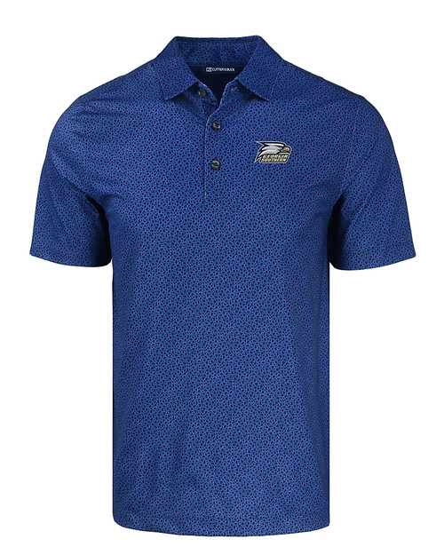 Georgia Southern Eagles Cutter & Buck Pike Eco Pebble Print Stretch Recycled Mens Polo