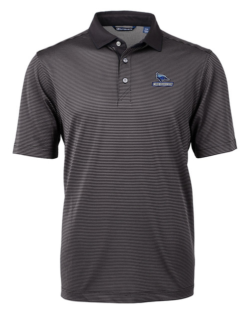 Creighton Bluejays Cutter & Buck Virtue Eco Pique Micro Stripe Recycled Mens Big & Tall Polo