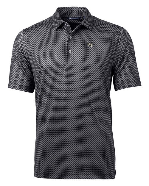 Wake Forest Demon Deacons Cutter & Buck Pike Banner Print Stretch Mens Polo