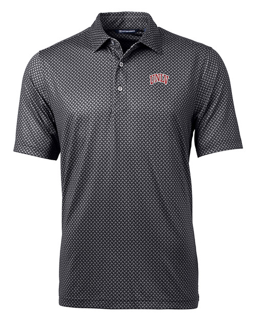 UNLV Rebels Cutter & Buck Pike Banner Print Stretch Mens Polo