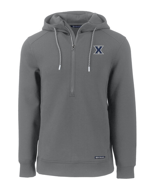 Xavier Musketeers Cutter & Buck Roam Eco Half Zip Recycled Mens Hooded Pullover