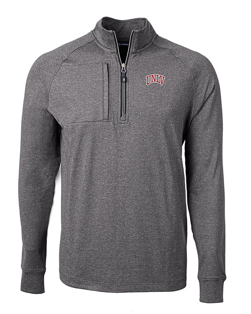 UNLV Rebels Cutter & Buck Adapt Eco Knit Heather Mens Big & Tall Quarter Zip Pullover
