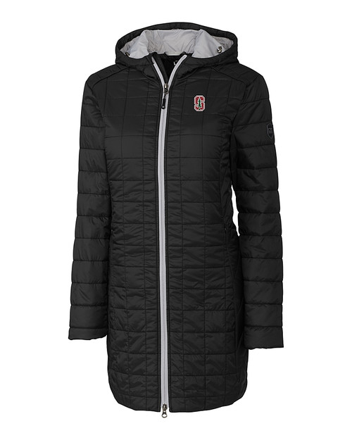 Stanford Cardinal  Cutter & Buck Rainier PrimaLoft®  Womens Eco Insulated Hooded Long Coat