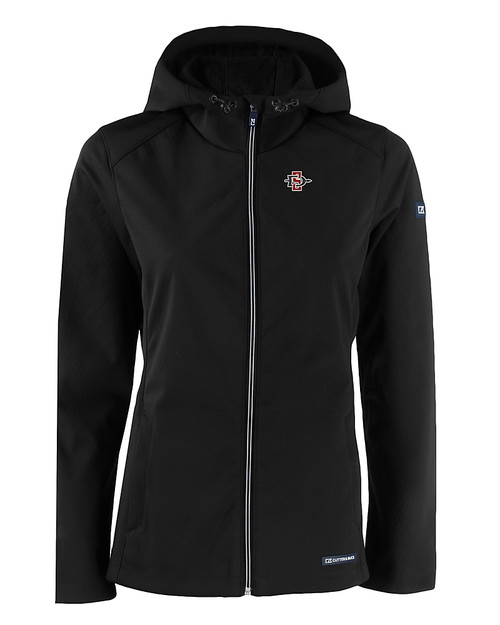 San Diego State Aztecs Cutter & Buck Evoke Softshell Recycled Full Zip Womens Jacket
