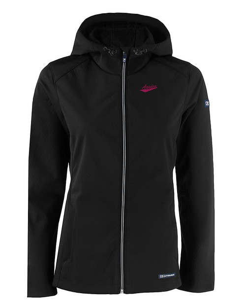 New Mexico State Aggies College Vault Cutter & Buck Evoke Softshell Recycled Full Zip Womens Jacket