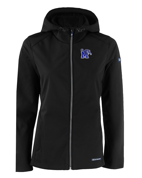 Memphis Tigers Cutter & Buck Evoke Softshell Recycled Full Zip Womens Jacket