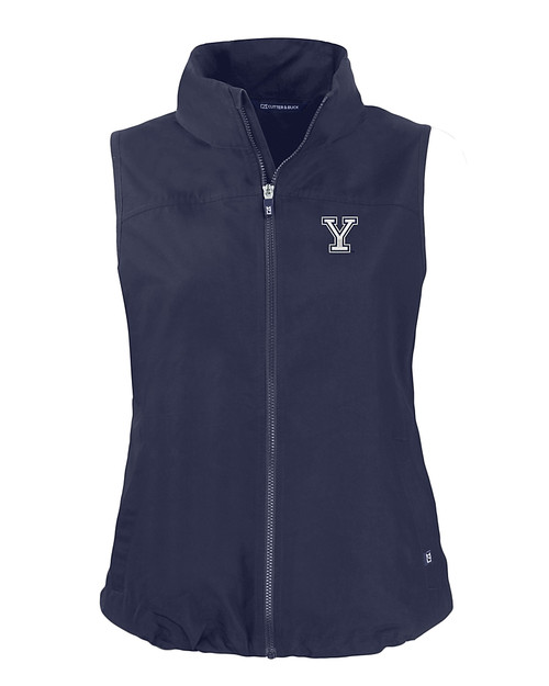 Yale Bulldogs Cutter & Buck Charter Eco Recycled Full-Zip Womens Vest