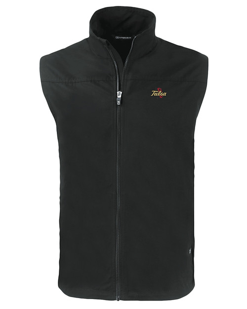 Tulsa Golden Hurricane Cutter & Buck Charter Eco Full-Zip Mens Big & Tall Vest